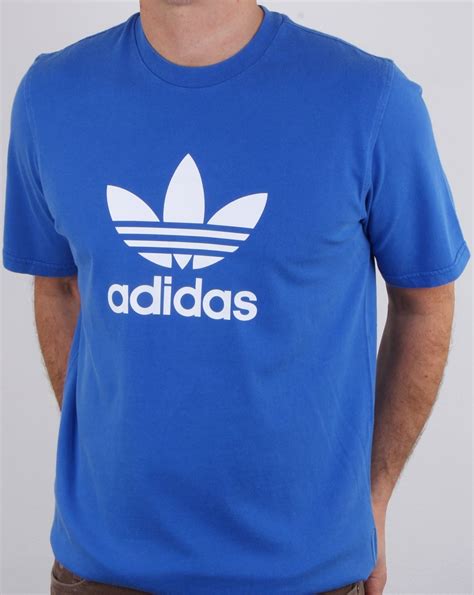 blue adidas shirt.